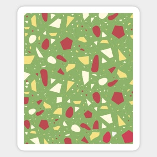 Seamless  Green and Pink Terrazzo Pattern Sticker